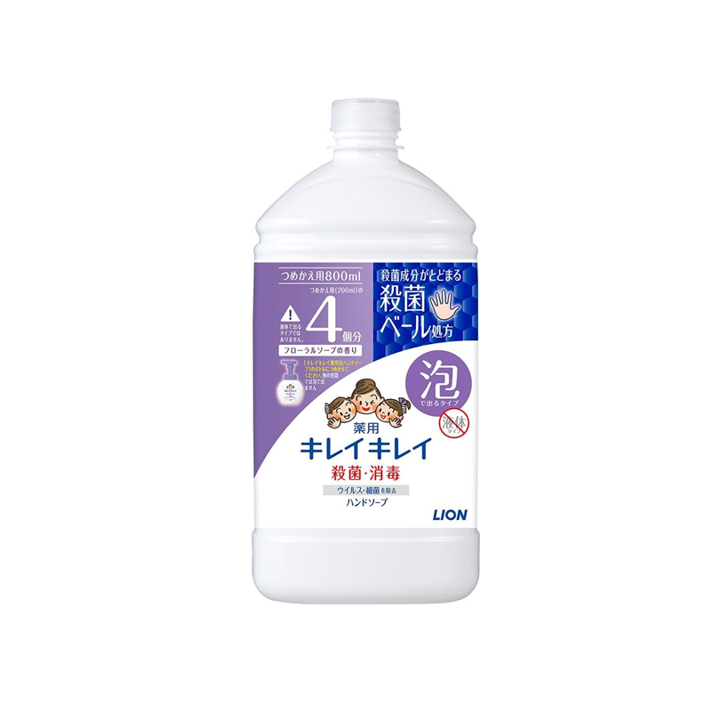 Lion Kirei Kirei Foaming Hand Soap (Floral Scent, 800 ml Refill Bottle)