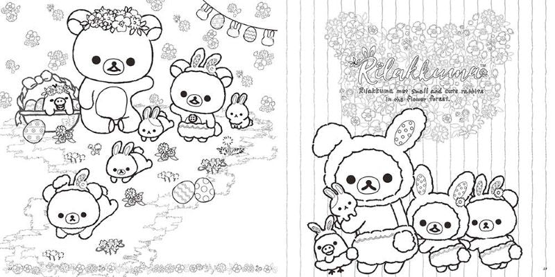 PREORDER Rilakkuma Coloring Book Vol. 2: Coloring Lesson Book