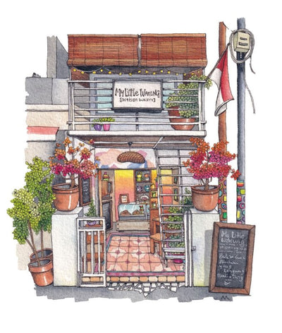 PREORDER A Journey to Beloved Shops Coloring Book