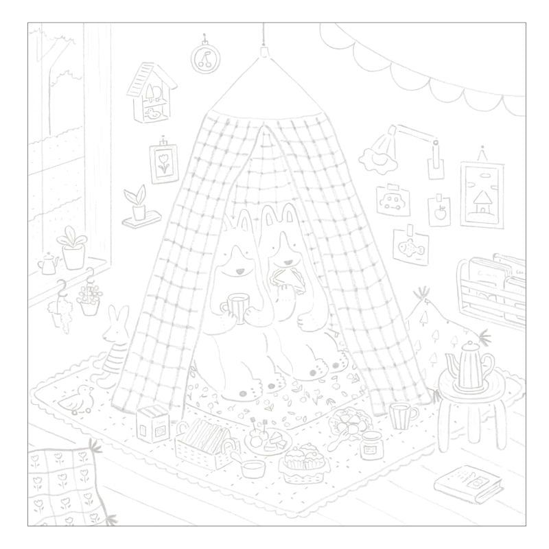 PREORDER Little Happiness in Pastel Town Coloring Book
