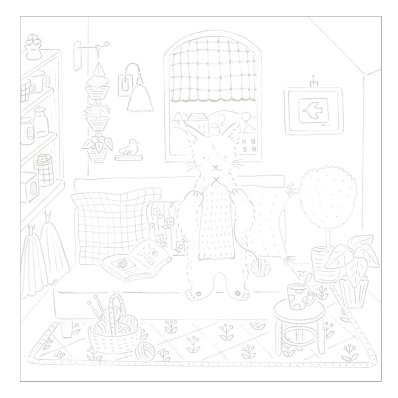 PREORDER Little Happiness in Pastel Town Coloring Book