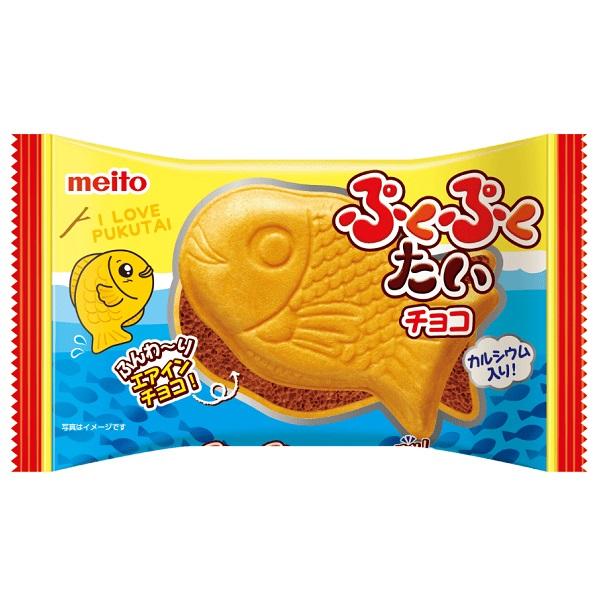 Meito Sangyo Puku Puku Tai Sea Bream Shaped Chocolate Wafer Cookie