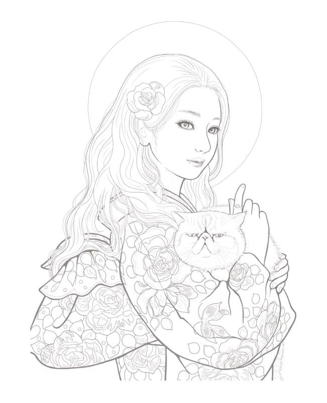 PREORDER  Premium Adult Coloring Book: Blossoming Maidens
