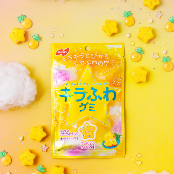 Nobel Kirafuwa Gummy Candy (Golden Pineapple Flavor)