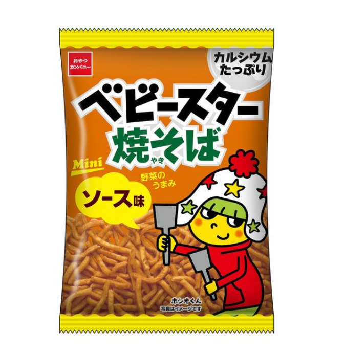 Baby Star Sauce Flavored Yakisoba Miniature Dry Noodle Snack