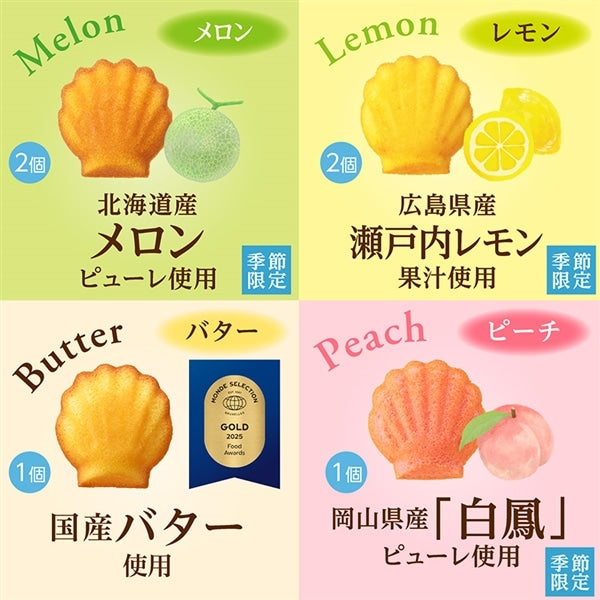 Ginza Cozy Corner Summer Madeleines Cakes (6-Piece Set)