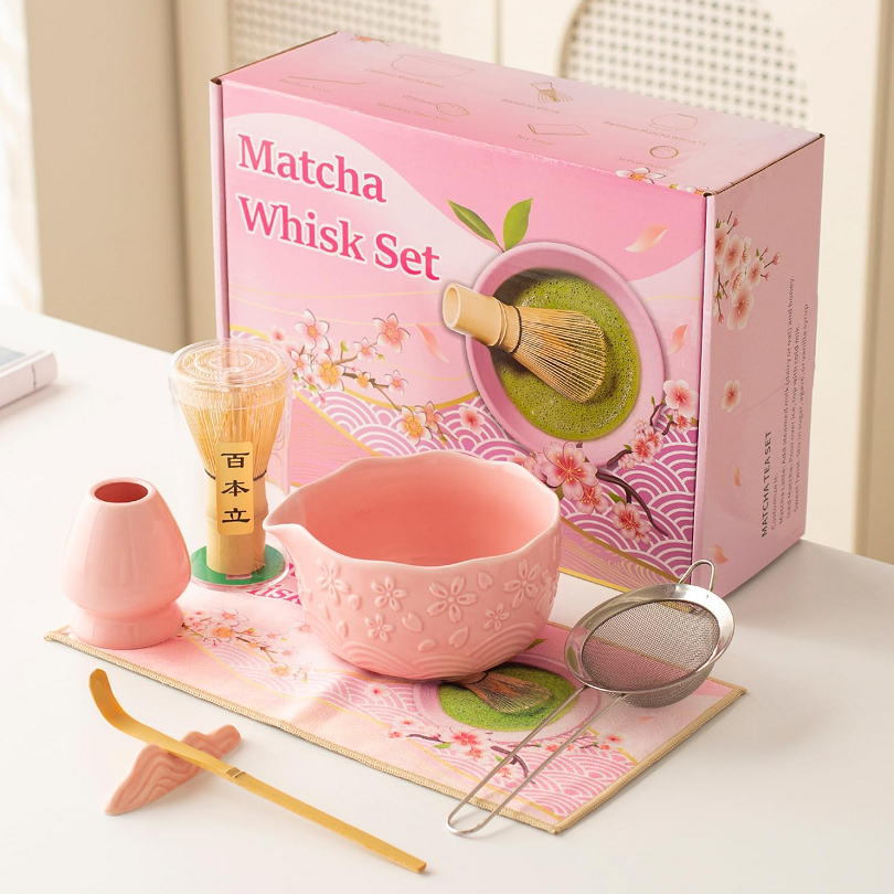 Japanese Matcha Tea Ceremony Set – 7-Piece Matcha Whisk Set