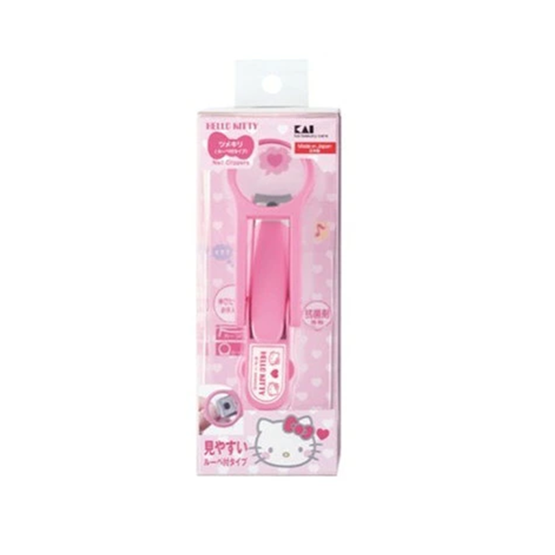 Kai Hello Kitty Curved Blade Nail Clippers with Magnifier