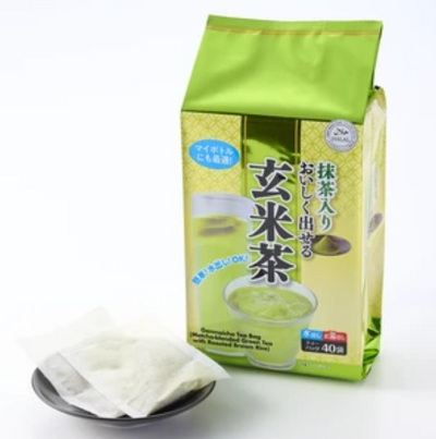 Genmaicha Tea Bags with Matcha -  Hot or Cold Brew