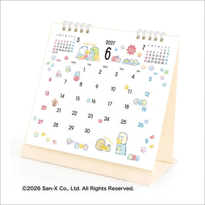 PREORDER Sumikko Gurashi Desktop Whiteboard Calendar 2027