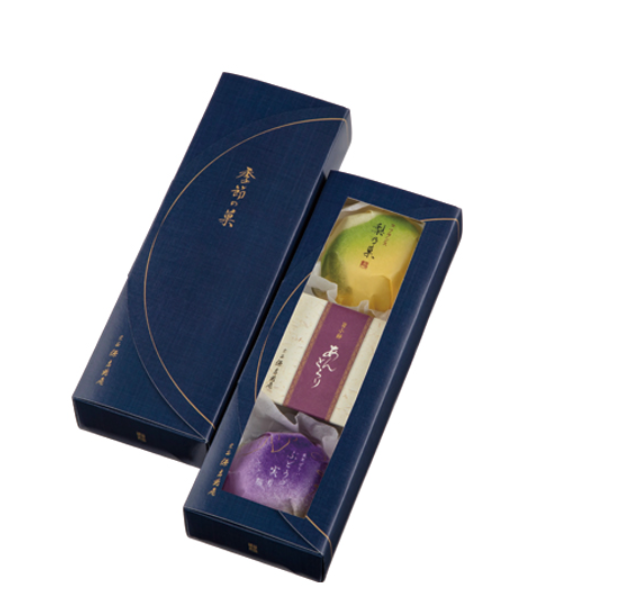 PREORDER Souke Minamoto Kitchoan Autumn Wagashi Assortment – 3 Pieces