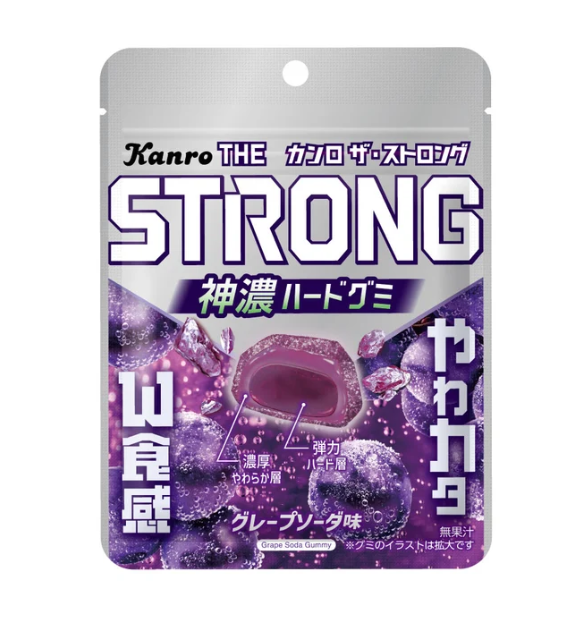 Kanro The Strong Gummy – Grape Soda, 70g