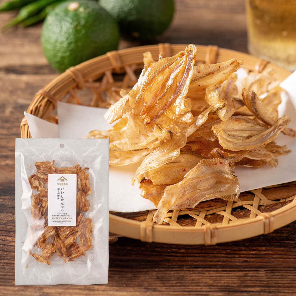 Kuze Fuku & Co. Crispy Sardine Crackers with Yuzu Pepper – 32g