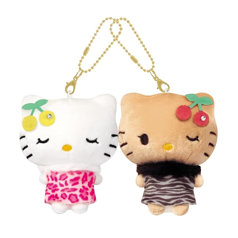 Sanrio Hello Kitty &amp; Mimmy Plush Twin Keychain