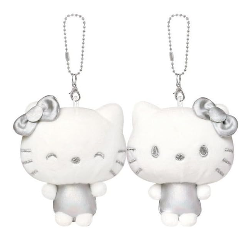 Sanrio Hello Kitty Mimmy Silver Metallic Magnetic Plush Keychain