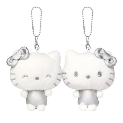 Sanrio Hello Kitty Mimmy Silver Metallic Magnetic Plush Keychain