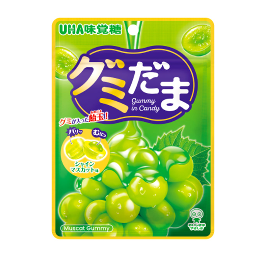 UHA Mikakuto Gummidama Shine Muscat Gummy Candy 55g