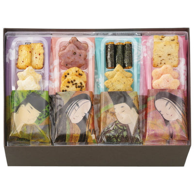 Shikibunosato Genji Uta-Awase Small Rice Cracker Assortment