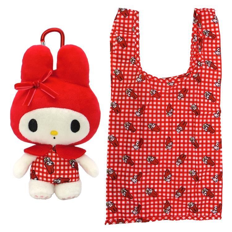 Sanrio My Melody Red Gingham Plush with Tote Bag