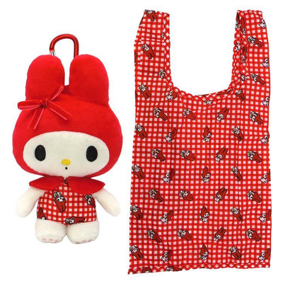 Sanrio My Melody Red Gingham Plush with Tote Bag