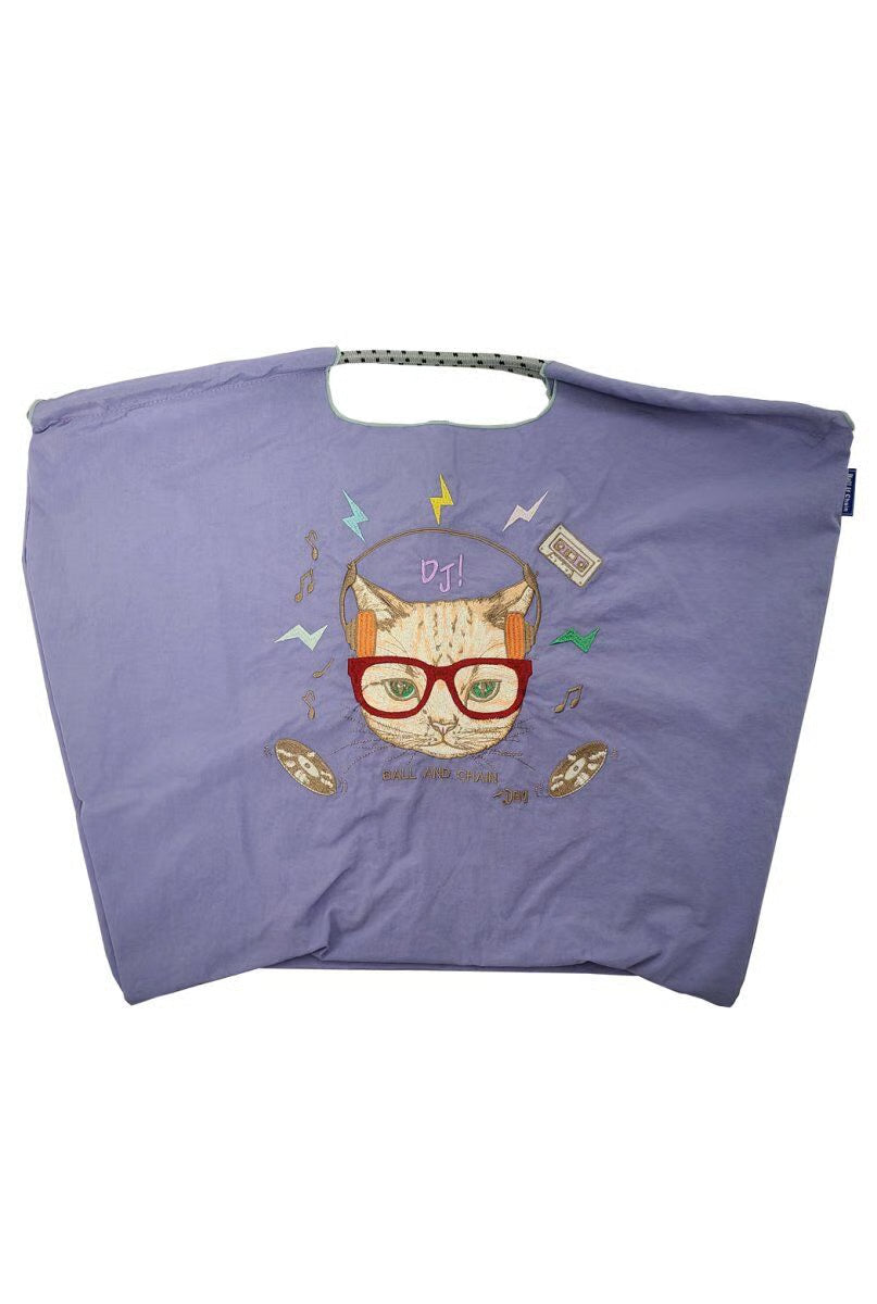 Ball & Chain Embroidered Shopping Bag – M Size