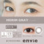 envie Monthly Disposable Merim Gray 14.2 mm Diameter Color Contact Lenses 2 pcs