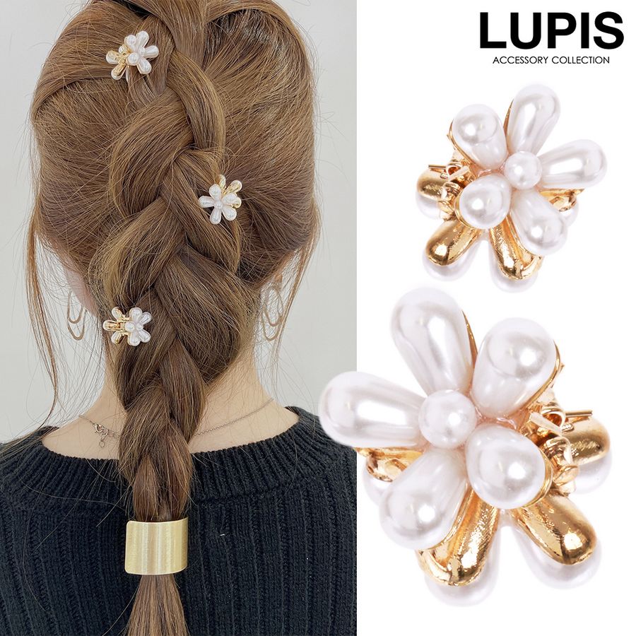 Lupis Flower Pearl Mini Hair Clip